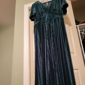 Green corduroy Dress XL